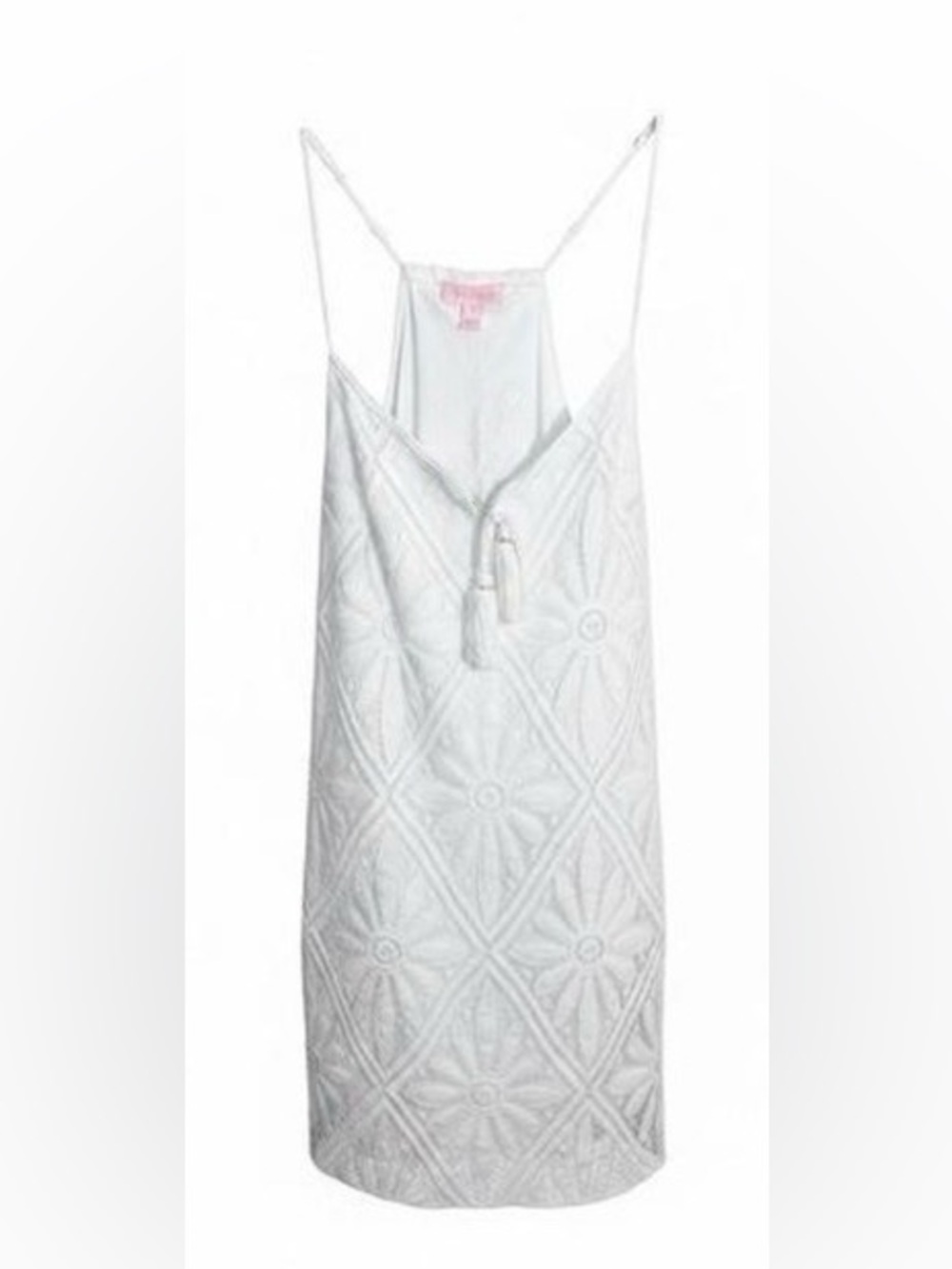Lilly Pulitzer White Embroidered Sunburst Slip Dress